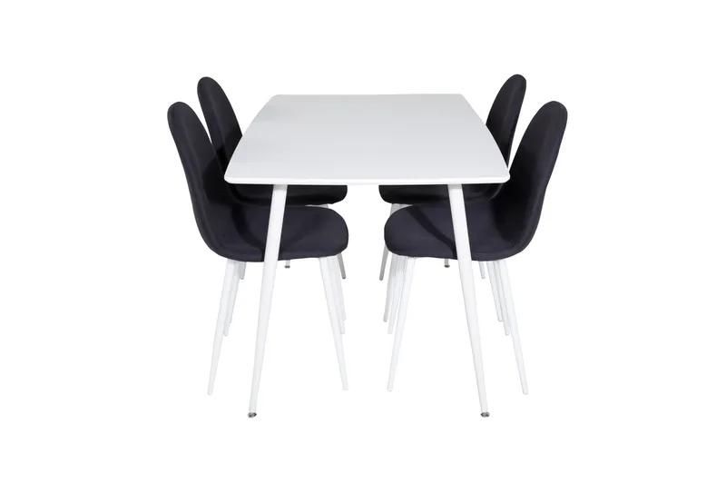 Polar Matgrupp 120 cm Rektangulär med 4 Polar stolar - Svart - Products - Möbler - Bord & matgrupp - Matgrupp