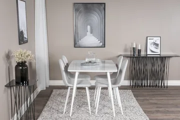 Polar Matgrupp 120 cm Rektangulär med 4 Polar stolar - Ljusgrå - Products - Möbler - Bord & matgrupp - Matgrupp