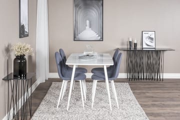 Polar Matgrupp 120 cm Rektangulär med 4 Polar stolar - Blå - Products - Möbler - Bord & matgrupp - Matgrupp