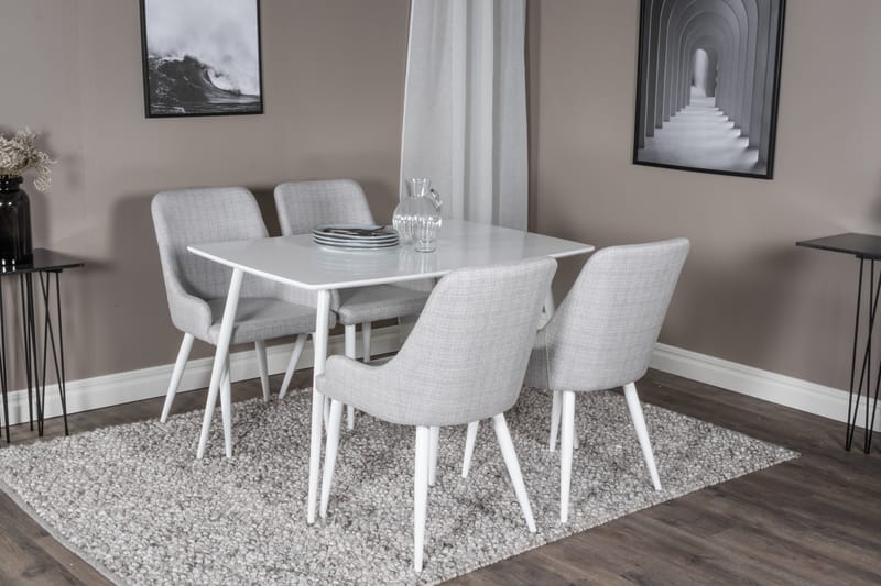 Polar Matgrupp 120 cm Rektangulär med 4 Plaza stolar - Grå - Products - Möbler - Bord & matgrupp - Matgrupp