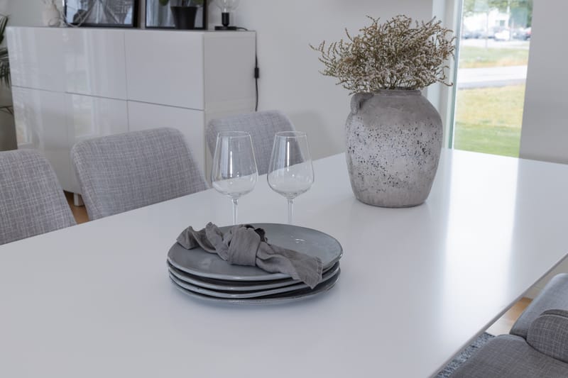 Polar Matgrupp 180 cm Rektangulär med 6 Plaza stolar - Grå - Products - Möbler - Bord & matgrupp - Matgrupp