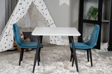 Polar Matgrupp 80 cm Rektangulär med 2 Polar stolar - Svart - Products - Möbler - Bord & matgrupp - Matgrupp