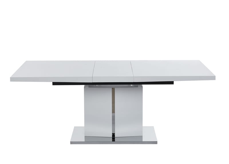 Rartliff matbord 160-200 cm förlängningsbart - Vit / Metall - Vit - Products - Möbler - Bord & matgrupp - Matbord & köksbord