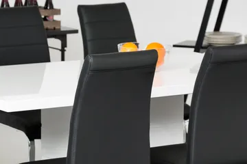 Ratliff Förlängningsbart Matgrupp 180 cm med 4 Cibus Stol - Vit/Svart - Products - Möbler - Bord & matgrupp - Matgrupp