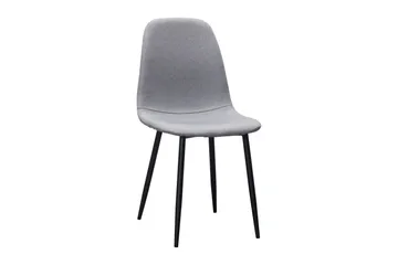 Ratliff Matbord 180 cm Förlängningsbart med illäggsskiva +  6 st Nibe stol grå med svarta ben - Vit/Grå - Products - Möbler - Bord & matgrupp - Matgrupp