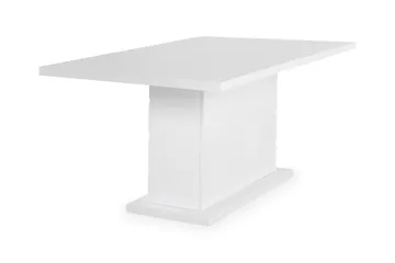 Ratliff Matbord 180 cm Förlängningsbart med illäggsskiva +  6 st Nibe stol grå med svarta ben - Vit/Grå - Products - Möbler - Bord & matgrupp - Matgrupp