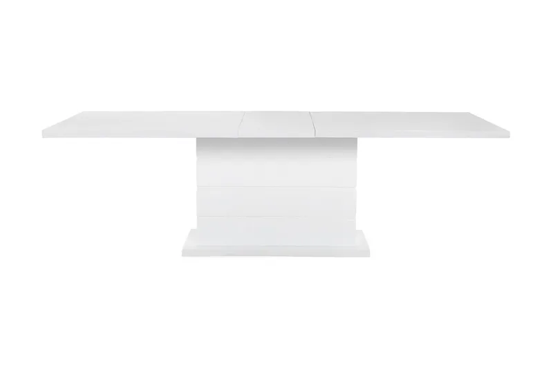 Ratliff Matgrupp 180 cm + 6 Stolar Förlängningsbart med illäggsskiva - Vit/Svart Pu/Krom - Products - Möbler - Bord & matgrupp - Matgrupp