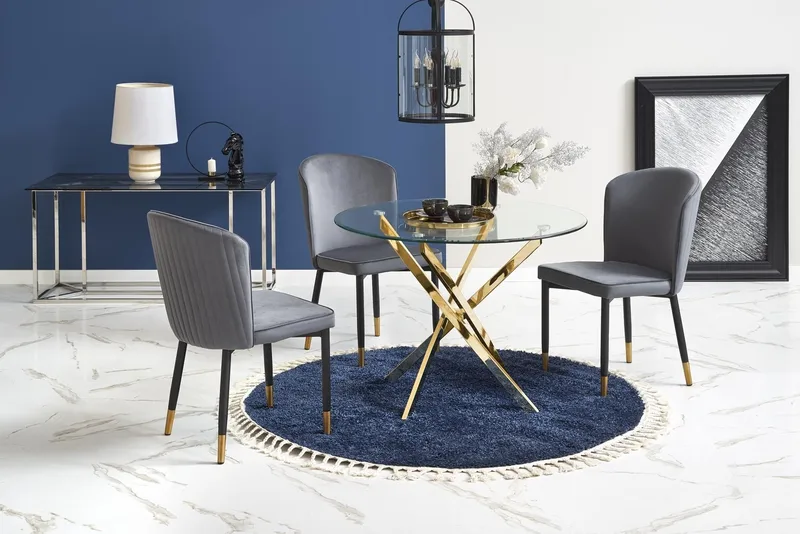 Raymond matbord Ø100 cm - Guld - Guld - Products - Möbler - Bord & matgrupp - Matbord & köksbord