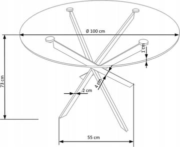 Raymond matbord Ø100 cm - Krom - Krom - Products - Möbler - Bord & matgrupp - Matbord & köksbord
