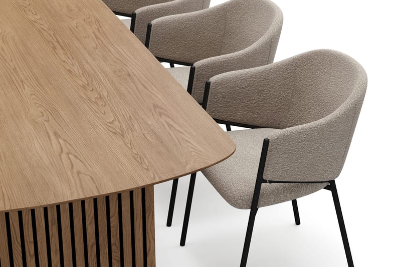Richeto Matbord 180 cm med 6 Filip Matstolar - Ek - Products - Möbler - Bord & matgrupp - Matgrupp