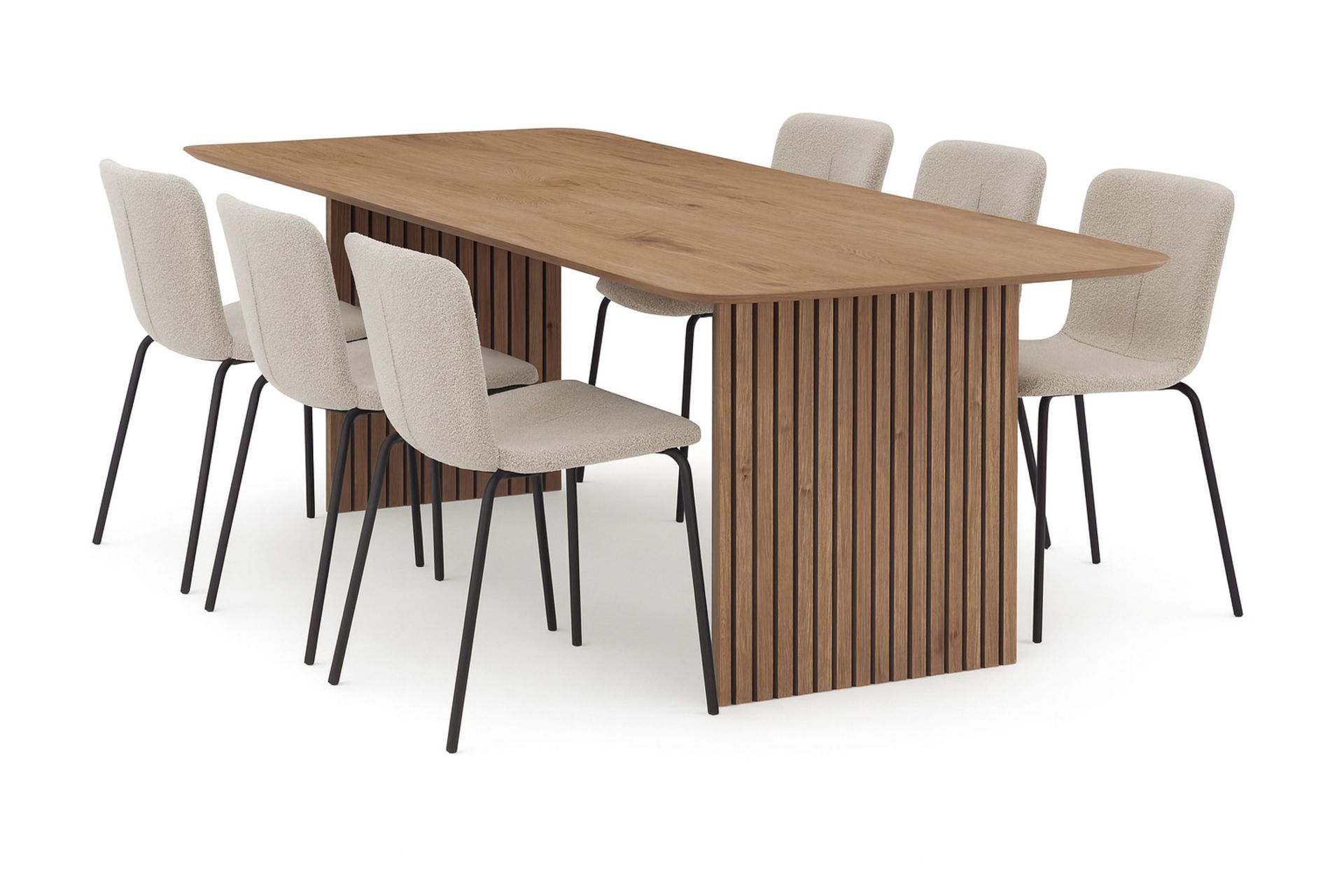 Richeto Matbord 180 cm med 6 Katy Matstolar