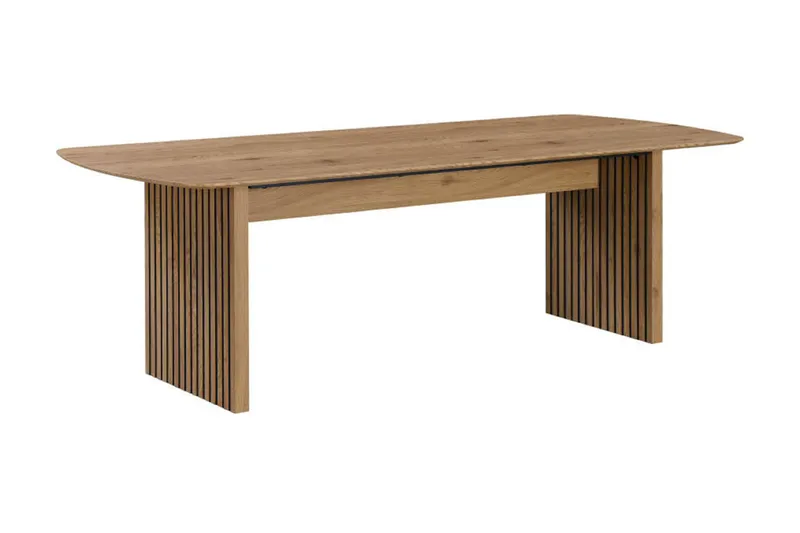 Richeto Matbord 210 cm ek +  8 st Nibe stol brun med ek ben - Natur/Brun - Products - Möbler - Bord & matgrupp - Matgrupp