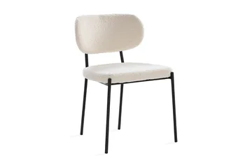Richeto Matbord 210 cm med 6 st Gemmiano Stolar i Teddy - Brun, Vit - Products - Möbler - Bord & matgrupp - Matgrupp