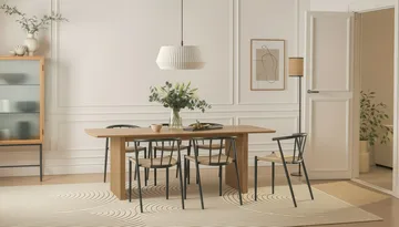 Richeto Matbord 240 cm med 6 Winston Matstolar - Ek - Products - Möbler - Bord & matgrupp - Matgrupp