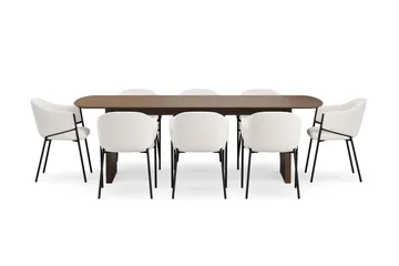 Richeto Matbord 240 cm med 8 Filip Matstolar - Rökt ek - Products - Möbler - Bord & matgrupp - Matgrupp