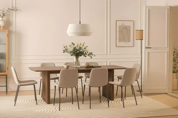 Richeto Matbord 240 cm med 8 Katy Matstolar - Rökt ek - Products - Möbler - Bord & matgrupp - Matgrupp