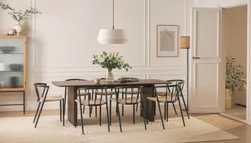 Richeto Matbord 240 cm med 8 Winston Matstolar - Rökt ek - Products - Möbler - Bord & matgrupp - Matgrupp
