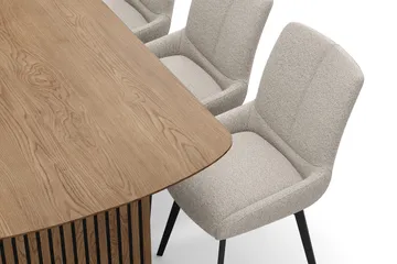 Richeto Matgrupp 180 cm med 6 Mora Snurrstolar - Ek - Products - Möbler - Bord & matgrupp - Matgrupp