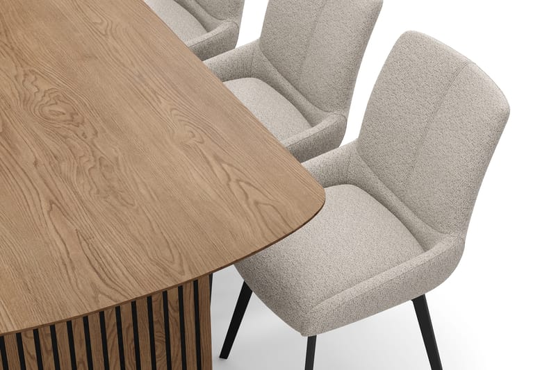 Richeto Matgrupp 180 cm med 6 Mora Snurrstolar - Ek - Products - Möbler - Bord & matgrupp - Matgrupp