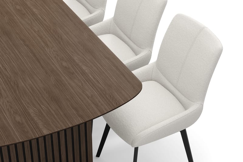 Richeto Matgrupp 180 cm med 6 Mora Snurrstolar - Rökt ek/Ljusbeige - Products - Möbler - Bord & matgrupp - Matgrupp