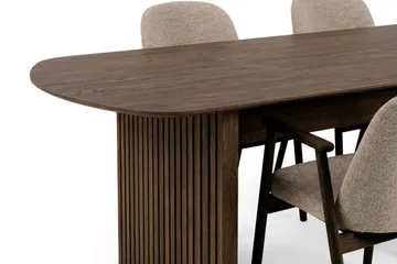 Richeto Matgrupp 210 cm med 6 Reciclar Matstolar - Rökt ek - Products - Möbler - Bord & matgrupp - Matgrupp