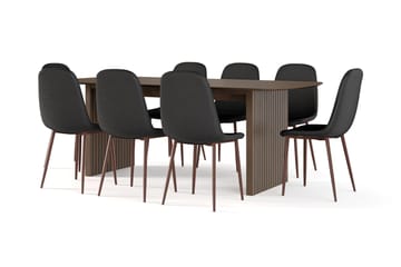 Richeto Matgrupp 210 cm med 8 st Nibe stol - Rökt ek - Products - Möbler - Bord & matgrupp - Matgrupp
