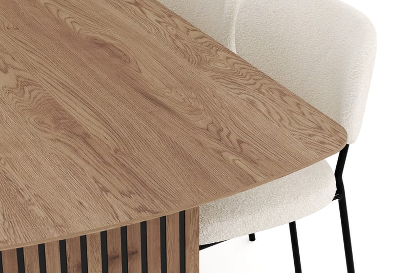 Richeto Matgrupp 240 cm med 6 Gemmiano Matstolar - Ek - Products - Möbler - Bord & matgrupp - Matgrupp