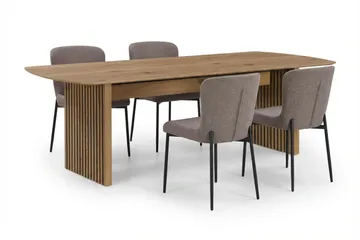 Richeto Matgrupp Ek 180 cm med 4 Elsie Matstolar - Ek - Products - Möbler - Bord & matgrupp - Matgrupp