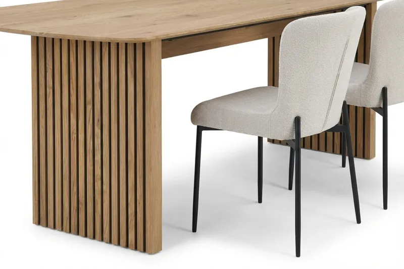 Richeto Matgrupp Ek 210 cm med 6 Elsie Matstolar - Ek - Products - Möbler - Bord & matgrupp - Matgrupp