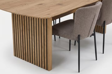 Richeto Matgrupp Ek 240 cm med 6 Elsie Matstolar - Ek/Grå - Products - Möbler - Bord & matgrupp - Matgrupp