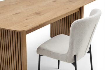 Richeto Matgrupp Ek 240 cm med 6 Elsie Matstolar - Ek/Vit - Products - Möbler - Bord & matgrupp - Matgrupp