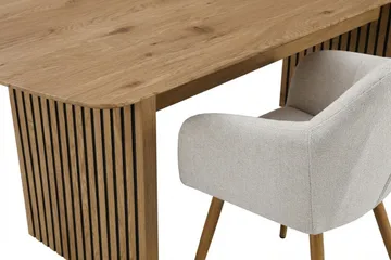 Richeto Matgrupp Ek 240 cm med 6 Filippa Matstolar - Ek/Vit - Products - Möbler - Bord & matgrupp - Matgrupp