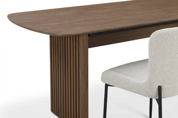 Richeto Matgrupp Rökt Ek 180 cm med 4 Elsie Matstolar - Rökt ek/Vit - Products - Möbler - Bord & matgrupp - Matgrupp
