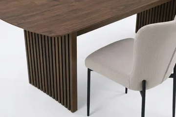 Richeto Matgrupp Rökt Ek 210 cm med 6 Elsie Matstolar - Rökt ek/Beige - Products - Möbler - Bord & matgrupp - Matgrupp