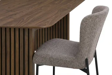 Richeto Matgrupp Rökt Ek 210 cm med 6 Elsie Matstolar - Rökt ek/Grå - Products - Möbler - Bord & matgrupp - Matgrupp