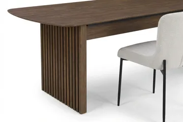 Richeto Matgrupp Rökt Ek 210 cm med 6 Elsie Matstolar - Rökt ek/Vit - Products - Möbler - Bord & matgrupp - Matgrupp