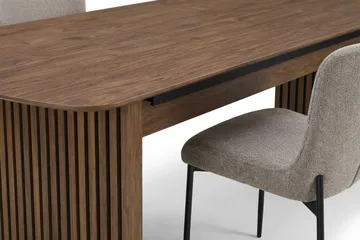 Richeto Matgrupp Rökt Ek 240 cm med 6 Elsie Matstolar - Rökt ek/Ljusgrå - Products - Möbler - Bord & matgrupp - Matgrupp