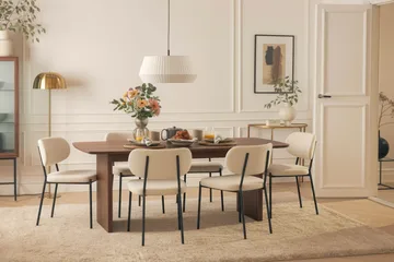 Richeto Matgrupp Rökt Ek 240 cm med 6 Gemmiano Matstolar - Rökt ek - Products - Möbler - Bord & matgrupp - Matgrupp