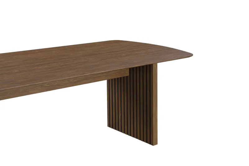 Richeto Stort Ribbat Matbord 240x100 cm med Trä- och Rökt Ek-utseende - Mörkbrun - Products - Möbler - Bord & matgrupp - Matbord & köksbord