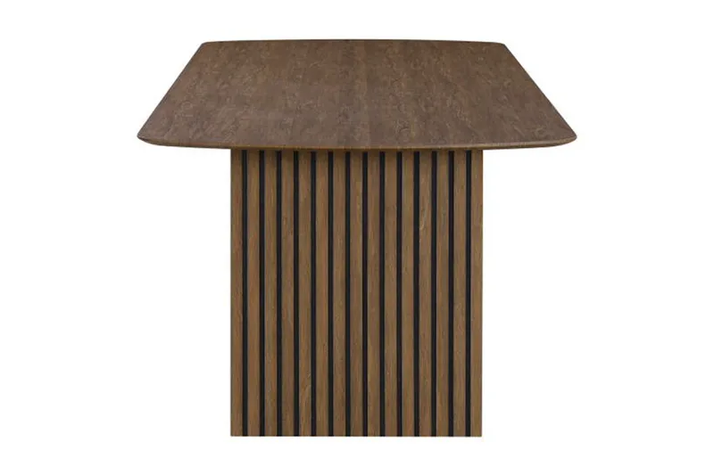 Richeto Stort Ribbat Matbord 240x100 cm med Trä- och Rökt Ek-utseende - Mörkbrun - Products - Möbler - Bord & matgrupp - Matbord & köksbord