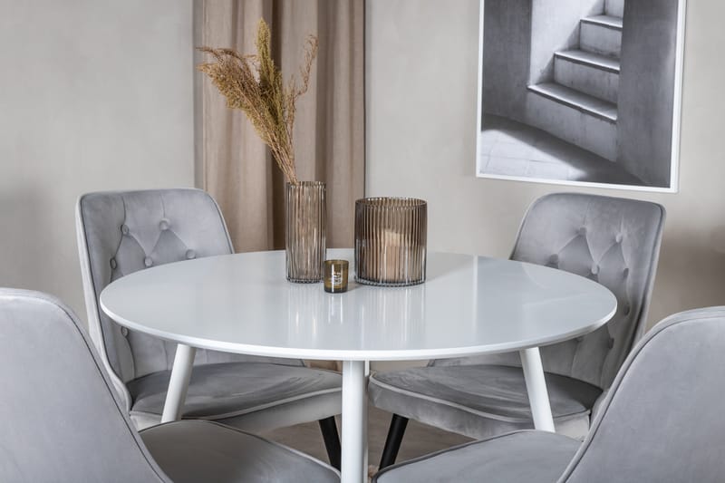 Ridones Matbord Runt med 4 st Valera Lyx Sammetstol - Products - Möbler - Bord & matgrupp - Matgrupp
