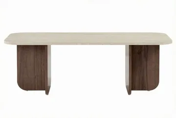 Salrin Soffbord 120x41x60 cm - Travertin/Venezia-valnöt - Products - M öbler - Bord & matgrupp - Soffbord