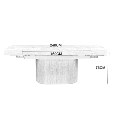 Salvador matbord 160-240 cm med grå keramisk sten / Valnöt - Grå keramisk sten / Valnöt - Products - Möbler - Bord & matgrupp - Matbord & köksbord