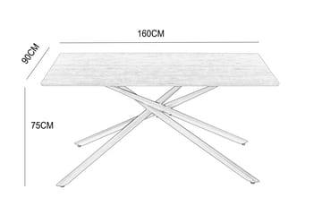 Santos matbord ek 160x90 cm - Ek - Products - Möbler - Bord & matgrupp - Matbord & köksbord