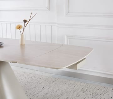 Saturnus matbord förlängningsbart 165-240 cm - Beige travertin - Beige travertin - Products - Möbler - Bord & matgrupp - Matbord & köksbord