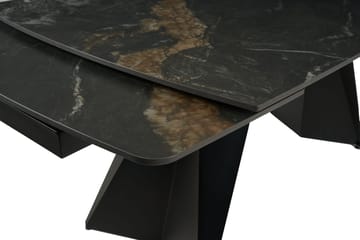Saturnus matbord förlängningsbart 165-240 cm - Keramisk toppskiva - Matt svart/grå/brun marmormönstrad - Products - Möbler - Bord & matgrupp - Matbord & köksbord