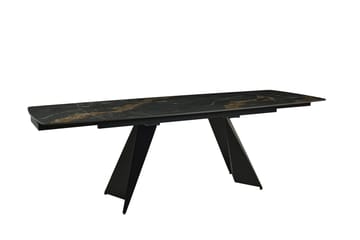 Saturnus matbord förlängningsbart 165-240 cm - Keramisk toppskiva - Matt svart/grå/brun marmormönstrad - Products - Möbler - Bord & matgrupp - Matbord & köksbord