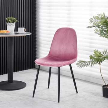Seat matgrupp, matbord med 4 st Carisma sammetsstolar - Svart/Korall - Svart / korallrosa - Products - Möbler - Bord & matgrupp - Matgrupp