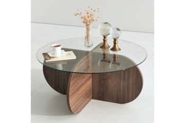 Selenel Soffbord 75x35x75 cm Runt - Brun - Products - Möbler - Bord & matgrupp - Soffbord