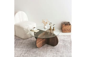 Selenel Soffbord 75x35x75 cm Runt - Brun - Products - Möbler - Bord & matgrupp - Soffbord